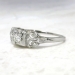 Art Deco 1930's .20ct Unique Old European Cut Diamond 18k Engagement Ring 