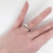 Art Deco 1930's .20ct Unique Old European Cut Diamond 18k Engagement Ring 