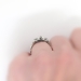 Art Deco 1930's .20ct Unique Old European Cut Diamond 18k Engagement Ring 