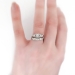 Art Deco 1930's Engagement Wedding Ring Set .11ct t.w. Old European Cut Diamond 18k