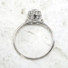 Vintage .57ct Russian Solitaire Old European Cut Diamond 18k White Gold Engagement Ring