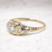 Art Deco 1930's Engagement Ring .10ct t.w. Old European Cut Diamond Engagement Ring Two Tone 14k/10k