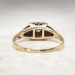 Art Deco 1930's Engagement Ring .10ct t.w. Old European Cut Diamond Engagement Ring Two Tone 14k/10k