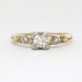 Art Deco .20ct t.w. 1930's Old European Cut Diamond Engagement Ring Two Tone 14k