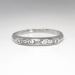 Art Deco 1930's .26ct t.w. Mixed Baguette & Single Cut Diamond Wedding Stacking Band Ring Platinum