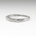 Art Deco 1930's .26ct t.w. Mixed Baguette & Single Cut Diamond Wedding Stacking Band Ring Platinum