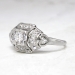 Art Deco 1930's Vintage .44ct t.w. Old European Cut Diamond Engagement Ring Platinum