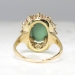 Vintage Art Deco 1930's 4.89ct t.w. Turquoise & Old European Cut Diamond Cocktail Ring 14k