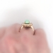 Vintage Art Deco 1930's 4.89ct t.w. Turquoise & Old European Cut Diamond Cocktail Ring 14k