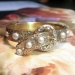 Incredible Victorian Antique Cushion Cut Diamond & Pearl 18k Filigree Bracelet