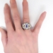 Vintage 1940's 7.71ct t.w. Natural No Heat Sapphire & Old European Cut Diamond Enamel 14k Ring