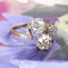 Antique 1890's Victorian 1.96ct t.w. Old European Cut Bypass Toi Et Moi 18k Platinum Engagement Ring