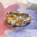Art Nouveau 1900's .25ct Old European Cut Mermaid Hand Carved Ring 18k