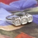 Vintage Art Deco 1930's .68ct t.w. Three Stone Old Diamond Engagement Anniversary Ring 18k