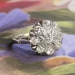 Glittering 1930's Art Deco .60ct t.w. Old European Cut Diamond Halo Engagement Ring 14k
