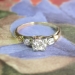 Art Deco .20ct t.w. 1930's Old European Cut Diamond Engagement Ring Two Tone 14k