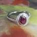 Lively 1.60ct t.w. Rich Ruby & Diamond Halo Ring Platinum