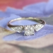 Art Deco 1930's Vintage .44ct t.w. Old European Cut Diamond Engagement Ring 14k Platinum