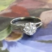 Vintage .57ct Russian Solitaire Old European Cut Diamond 18k White Gold Engagement Ring
