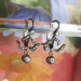 Victorian Antique .20ct t.w. Old Mine Cut & Rose Cut Diamond Drop Chandelier Floral Earrings 14k