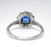 Antique Edwardian 1915 .83ct t.w. Sapphire & Old European Cut Diamond Halo Engagement Ring Platinum