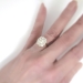 Antique 1900's Art Nouveau 2.20ct t.w. Old Cushion Cut Diamond Halo Engagement Anniversary Ring 18k Platinum