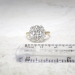 Antique 1900's Art Nouveau 2.20ct t.w. Old Cushion Cut Diamond Halo Engagement Anniversary Ring 18k Platinum