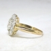 Antique 1900's Art Nouveau 2.20ct t.w. Old Cushion Cut Diamond Halo Engagement Anniversary Ring 18k Platinum