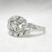Vintage Art Deco 1930's .94ct t.w. Old European Cut Diamond Cocktail Anniversary Ring Platinum