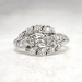 Vintage Art Deco 1930's .94ct t.w. Old European Cut Diamond Cocktail Anniversary Ring Platinum