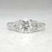 Art Deco 1930's .77ct t.w. Old European Cut Diamond Engagement Ring Platinum