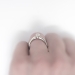 Vintage Jabel 1940's .43ct Solitaire Old European Cut Diamond 10k White Gold Engagement Ring