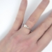 Vintage Jabel 1940's .43ct Solitaire Old European Cut Diamond 10k White Gold Engagement Ring