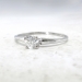 Vintage Jabel 1940's .43ct Solitaire Old European Cut Diamond 10k White Gold Engagement Ring