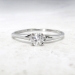 Vintage Jabel 1940's .43ct Solitaire Old European Cut Diamond 10k White Gold Engagement Ring