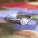 Vintage Jabel 1940's .43ct Solitaire Old European Cut Diamond 10k White Gold Engagement Ring