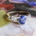 Antique Edwardian 1920's 1.25ct t.w. Sapphire & Diamond Engagement Ring 18k Platinum