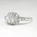 Art Deco 1930's 1.24ct t.w. Old European Cut Asscher Cut Diamond Engagement Ring Platinum 14k