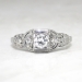 Vintage Art Deco 1930's .35ct t.w. Old European Cut Diamond Engagement Anniversary Ring 18k