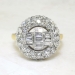Retro Vintage 1950's 1.88ct t.w. Diamond Cocktail Ring Platinum 14k