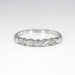 Vintage 1940's .21ct t.w. Five Stone Marquise Single Cut Diamond Wedding Ring Band Platinum