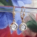 Vintage Art Deco 1930's .35ct t.w. Diamond Drop Two Tone Earrings 14k