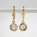 Vintage Art Deco 1930's .35ct t.w. Diamond Drop Two Tone Earrings 14k