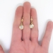 Vintage Art Deco 1930's .35ct t.w. Diamond Drop Two Tone Earrings 14k