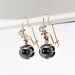 Vintage Art Deco 1930's 13.40ct t.w. Hematite & Old European Cut Diamond Earrings 14k Platinum