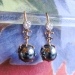 Vintage Art Deco 1930's 13.40ct t.w. Hematite & Old European Cut Diamond Earrings 14k Platinum