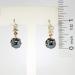 Vintage Art Deco 1930's 13.40ct t.w. Hematite & Old European Cut Diamond Earrings 14k Platinum