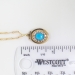 Vintage Art Deco 1930's .67ct t.w. Turquoise & Old Mine Cut Diamond Pendant Necklace 14k Gold