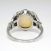Edwardian 1920's 4.42ct t.w. Natural Opal & Diamond Filigree Platinum Ring