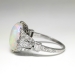 Edwardian 1920's 4.42ct t.w. Natural Opal & Diamond Filigree Platinum Ring